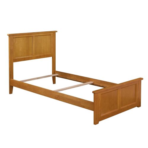  Atlantic Furniture AR8626037 Madison Traditional Bed with Matching Foot Board, Twin, Caramel