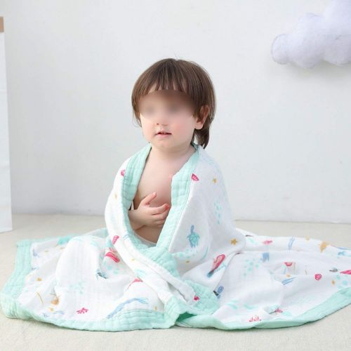  Aden Blanket Muslin Tree Swaddle Better Baby/Bamboo Blanket Infant,Four Layer Mermaid