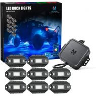 [아마존 핫딜] MICTUNING C1 8 Pods RGBW LED Rock Lights - Multicolor Underglow Neon Light Kit with Bluetooth Controller, Music Mode