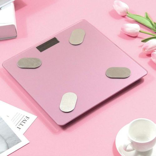  Digital Weight Scale Accurate Electronic Smart Scales Bathroom Fat/Muscle/Visceral Fat Weighing Scale Bluetooth App 0.1-360Kg,Rose Gold Battery