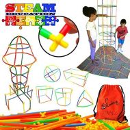 [아마존핫딜][아마존 핫딜] Skoolzy STEM Toys Connecting Straws Building Kits - Fine Motor Skills Interlocking Engineering Builder Set Preschool Activity, Building Toys for Boys or Girls Ages 3 4 5 6 7 8 9 10