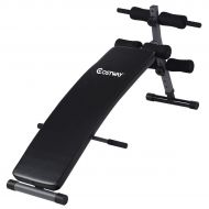 COSTWAY Adjustable Arc-Shaped Decline Sit up Bench Crunch Board Exercise Fitness Workout
