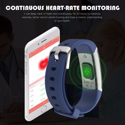  HQCC Intelligentes Sportarmband Bluetooth-Farbbildschirm Herzfrequenzschlaf, der Schrittzahler ueberwacht, Anruferinnerung, SMS-Benachrichtigung, intelligente Spurhaltungsuhr