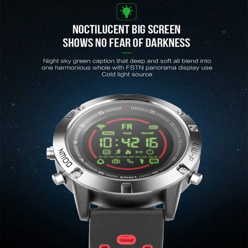  Admier Fitness Tracker Herzfrequenz-Fitness-Wristband Luminous Big Screen Smart Watch Waterproof IP67 Activity Tracker Blutdruck Smart Armband Stopwatch Sport Pedometer,Black
