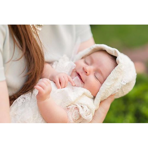  Aorme Ivory Lace Baby-Girls Christening Baptism Gowns Hat Trim Edge
