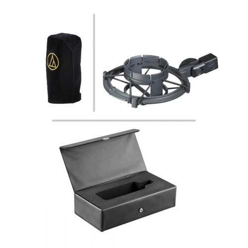 Audio Technica Audio-Technica AT4040 Cardioid Condenser Microphone Bundle with Pop Filter, XLR Cable, and Austin Bazaar Polishing Cloth