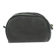 Piel Leather Cosmetic Bag, Black, One Size
