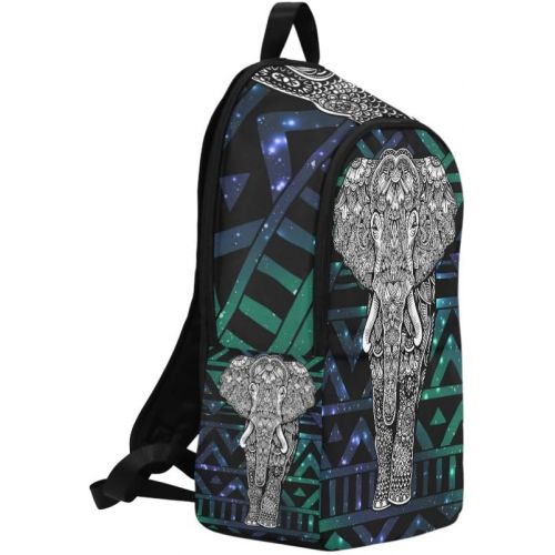  InterestPrint Galaxy Aztec Elephant Casual Backpack College School Bag Travel Daypack