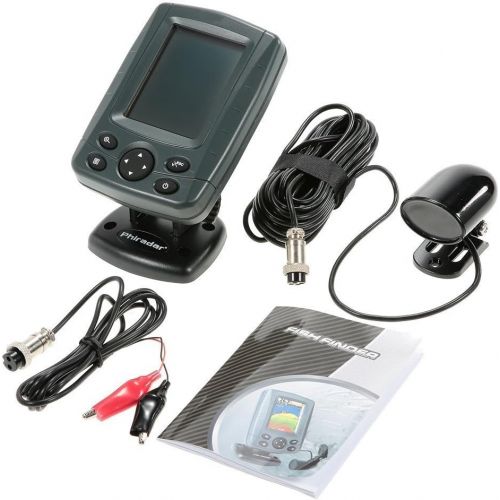  FF688C 3.5 Phiradar Color LCD Boat Fish Finder 200KHz83KHz Dual Sonar Frequency 300M Detection Muti-Language Auto Zoom
