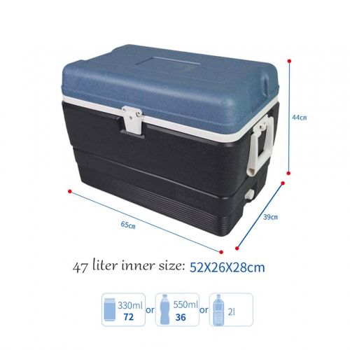  LIYANBWX Portable 47 Litre Cool Box Mini Fridge Cooler & Warmer for Camping Beach Picnic Insulated Food Fridge Comes with Handle