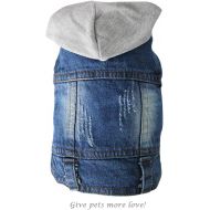 Companet Pet Vests Dog Denim Hoodies Dog Clothes Puppy Jacket Dog Outfit for Small Dogs