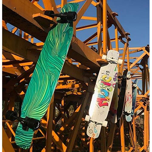  KYCD Ahorn Skateboard Longboard, Anfaenger Erwachsene Jungen und Maedchen Tanzen Tanzbrett Jugend Vierraedern Roller 120cm (Farbe : D)