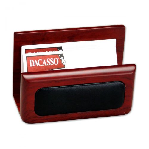  Dacasso Rosewood and Leather Desk Set, 7-Piece