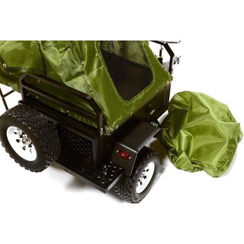  Integy RC Model Hop-ups C27994BLACK Alloy Realistic Model Camping Trailer wRoof Top Tent for 110 RC 390x195x175mm