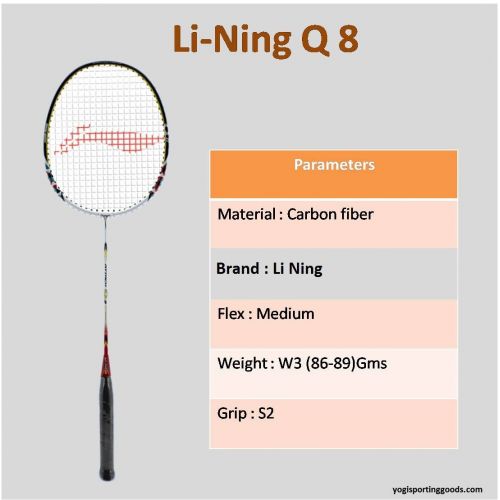  LI-NING Li-Ning Badminton Racquet Smash Series With Cover Pack of 2 with Extra Grip (Q (8))