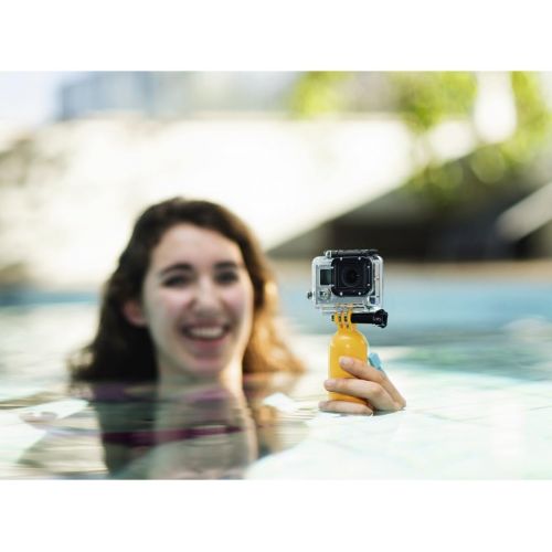  Hama Schwimmgriff fuer GoPro Actioncam (Auftriebshilfe mit Handschlaufe), gelb