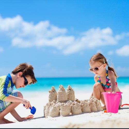  [아마존베스트]ArtCreativity 9 Inch Large Plastic Beach Pail and Shovel Set - Pack of 12 - Big Assorted Neon Buckets and Shovels - Summer Beach Toys - Practical Gift, Party Favor and Prize