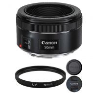 Teds Canon EF 50mm f1.8 STM Lens with 49mm UV Filter For Canon Digital SLR Cameras