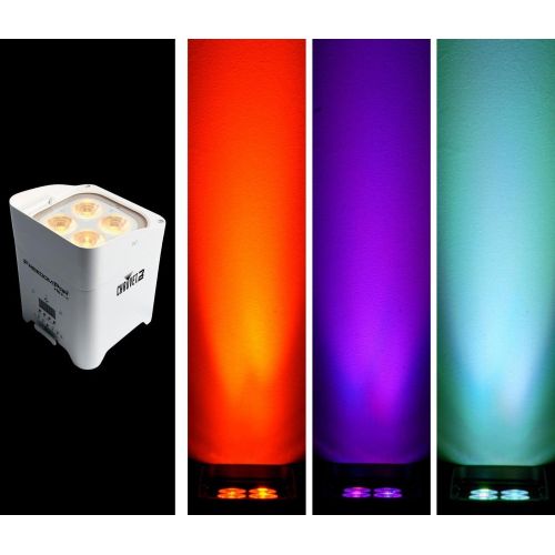  CHAUVET DJ Freedom Par Hex-4 Battery-PoweredWireless RGBAW+UV LED Par Wash Light - White White