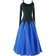 SIQIAN Adult/Child Cold Shoulder International Standard Ballroom Dance Dress Party Dance Evening Modern Dress