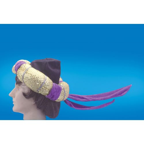  Star Power Aladdin Arabian Prince Costume Hat, Purple, One Size