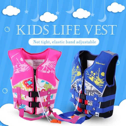  Eleoption Children Life Jackets, Swim Vest Float Jacket, Boys Girl Life Vest with Whistle
