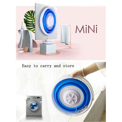  HETAO Creative Mini Washing Machine Foldable Portable Compact Laundry Electric Clothes Washing Cleaning Device for Student Dormitory Multifunction