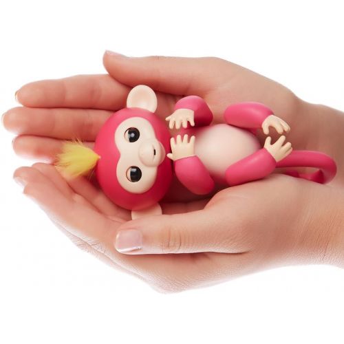  [아마존베스트]WowWee Fingerlings - Interactive Baby Monkey - Bella (Pink with Yellow Hair) By WowWee