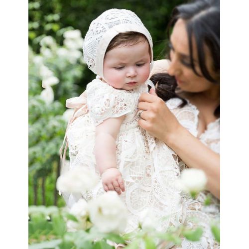  Aorme Christening Gown Dress Lace Christening Gowns Girls Baptism Dress 0-24 Months