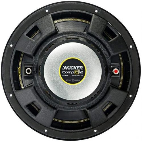  Kicker 12 Inch CompC 1200 Watt 4 Ohm Single Voice Coil SVC Subwoofer (2 Pack)