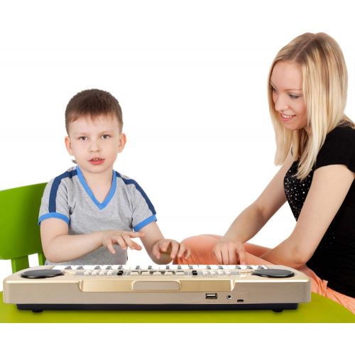  [아마존 핫딜]  [아마존핫딜]APerfectLife aPerfectLife 37 Keys Piano Keyboard for Kids Multifunction Portable Piano Electronic Keyboard Music Instrument for Kids Early Learning Educational Toy (Champagne)