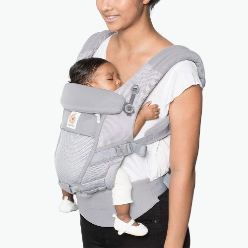 에르고베이비 Ergobaby Adapt Baby Carrier, Infant To Toddler Carrier, Cool Air Mesh, Multi-Position, Pearl Grey