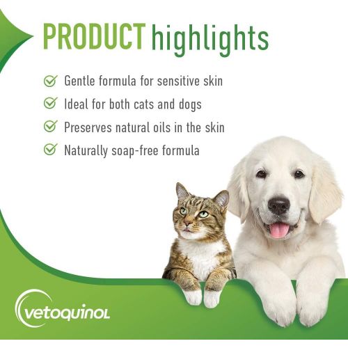  Vetoquinol Vet Solutions Aloe and Oatmeal Shampoo, 16-Ounce