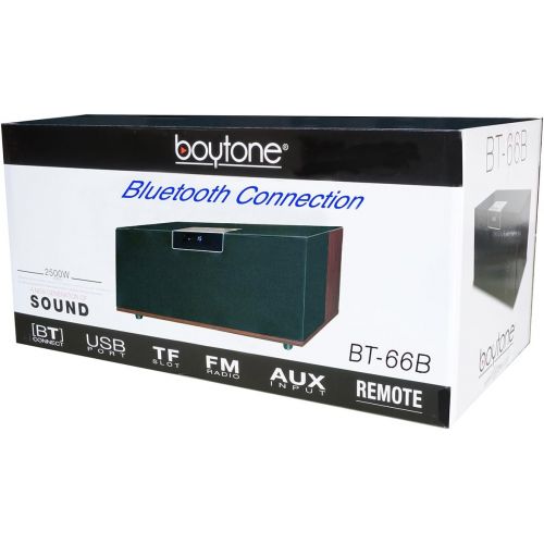 보이톤 Boytone BT-66B, 100-Watts Wireless Bluetooth Premium HiFi Home Stereo Theater System, Powerful Speaker, Super Bass, Clear Sound, 6.5 Subwoofer Plus 3 X 4 MidrangeTweeter, FM Radio