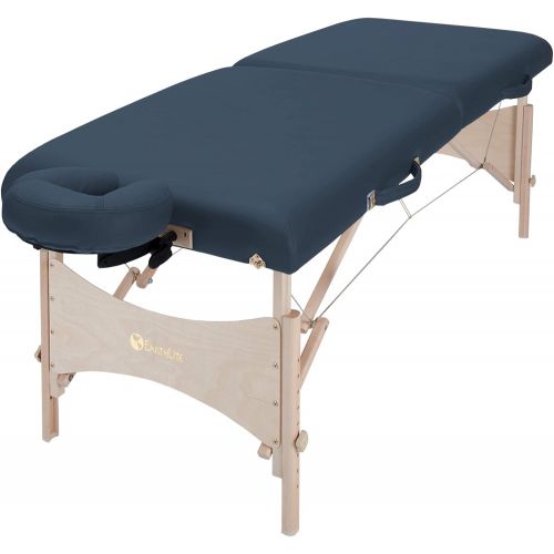  EARTHLITE Portable Massage Table HARMONY DX  Eco-Friendly Design, Hard Maple, Superior Comfort, Deluxe Adjustable Face Cradle, Heavy-Duty Carry Case (30 x 73)