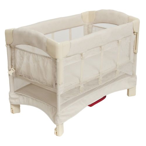  Arms Reach Mini Euro Ezee 2 in 1 Solid Bassinet with Skirt Natural