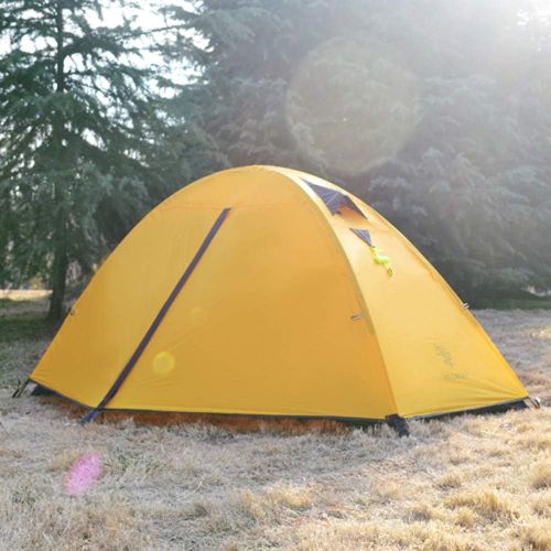  WeeLion Einzelnes Campingzelt, ultraleichtes wasserdichtes und UV-Schutz, Anti-Sturm-Camping Camping Bergsteigen Alu-Stangenzeltausruestung,Yellow