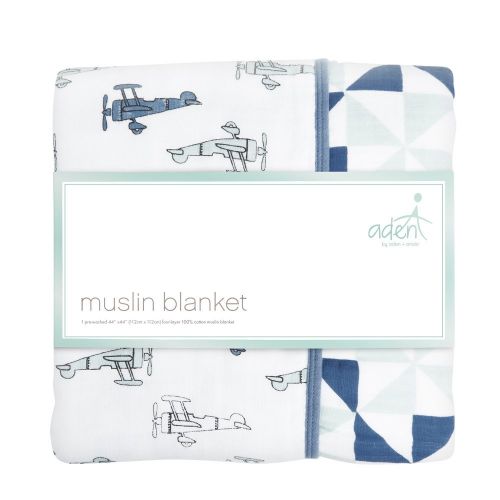  Aden + anais Aden by aden + anais Muslin Blanket, 100% Cotton Muslin, 4 Layer Lightweight and Breathable, Large...
