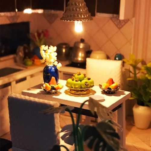  Chinatera chinatera Dollhouse Miniature with Furniture Wooden DIY Doll House Kit Villa Model Creative Room
