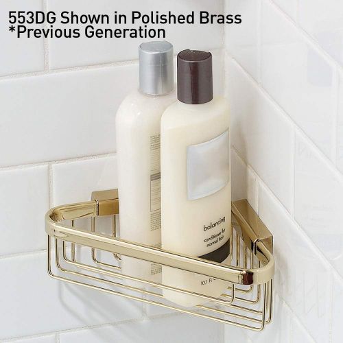  Ginger 551GSN Hotelier Wall Mounted Shower Toiletry Basket, Satin Nickel