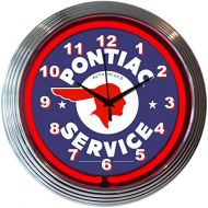 Neonetics Cars and Motorcycles Pontiac Service Neon Wall Clock, 15-Inch