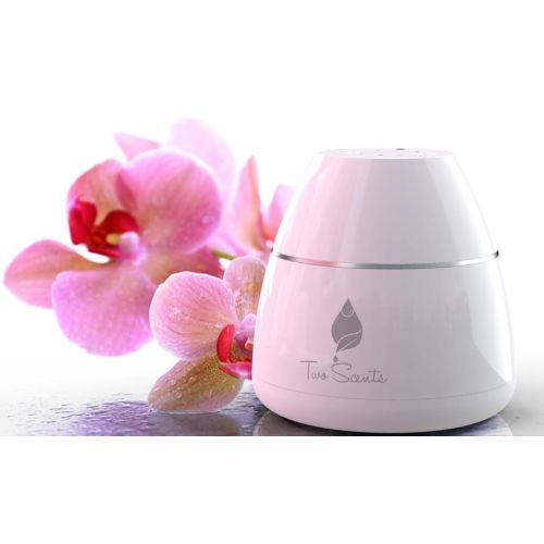  Essential Oil Nebulizer Diffuser for Aromatherapy by Two Scents: Waterless, Wireless, Heatless, Rechargeable, Nebulizing. Compact & Portable for Home, Car, Work, Bath, Bedroom, Tra