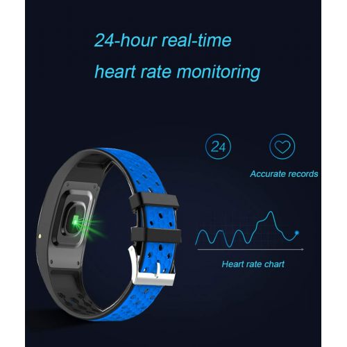  WRRAC-Monitors Sport Smart Bracelet Waterproof Fitness Calorie Step Counter with Heart Rate Monitor GPS Positioning for Kids Men Women for Android 4.4 or iOS 8.0 and Above Only