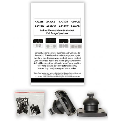  [아마존베스트]Acoustic Audio by Goldwood Acoustic Audio AA321B Mountable Indoor Speakers 400 Watts Black Bookshelf Pair
