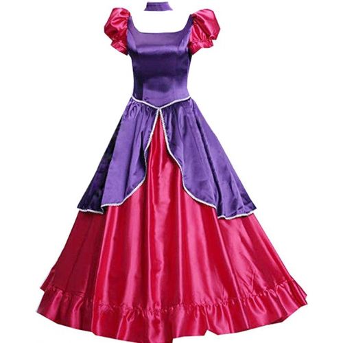  AGLAYOUPIN Adult Evil Step Sister Cosplay Costume Fancy Red Court Dress Halloween