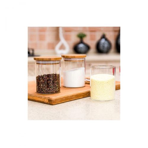  BSeungri storage jar Grain container Food container Storage Box，Glass food sealed cans household kitchen noodles milk powder miscellaneous food products creative storage box, 1200ml