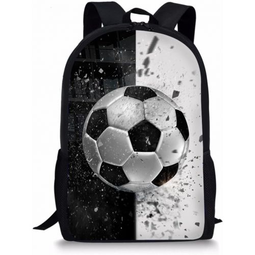  Coloranimal Fashion Children School Backpack Soccer Pattern Book Bags for Traveling