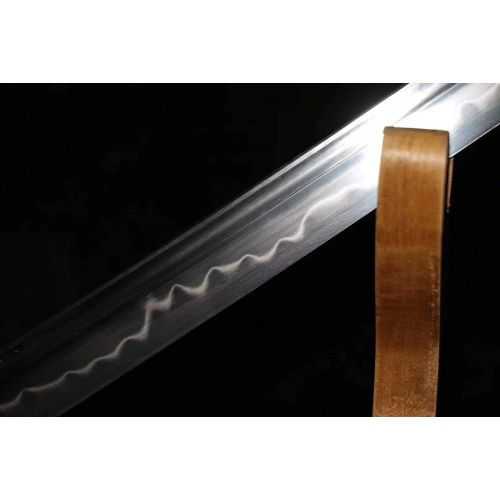  Samurai Sword,Nihontou Katana,Hand Forged,High Carbon Steel Burn Blade,Leather Scabbard