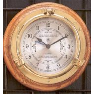Bey-Berk Brass Porthole Time and Tide Clock