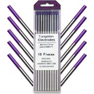 WeldingCity 10-pcs TIG Welding Tungsten Electrode Tri-Element Non-Radioactive (PurpleAWS: EWG) 332 x 7 | 10-pk